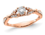 2/3 Carat (ctw G-H,I 1-I2) Diamond Engagement Ring in 14K Rose Gold